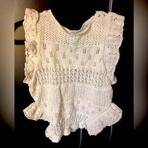 Sweater top off white